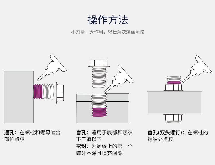 MN222螺丝胶施工步骤